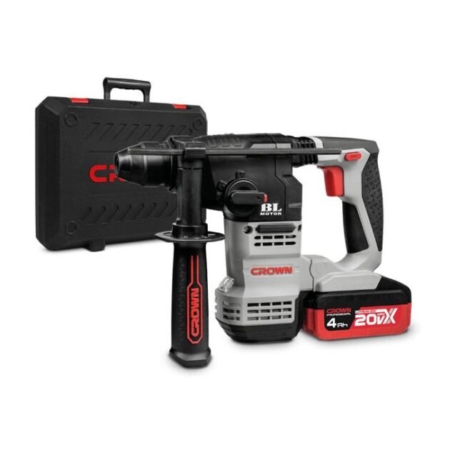 Marteau Perforateur Crwon Sans Fille Avec 2 Batterie 20V-4A
